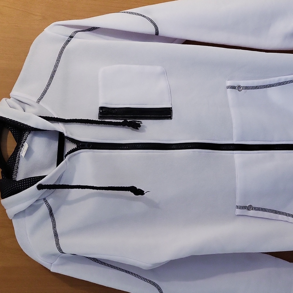 White & black hoodie